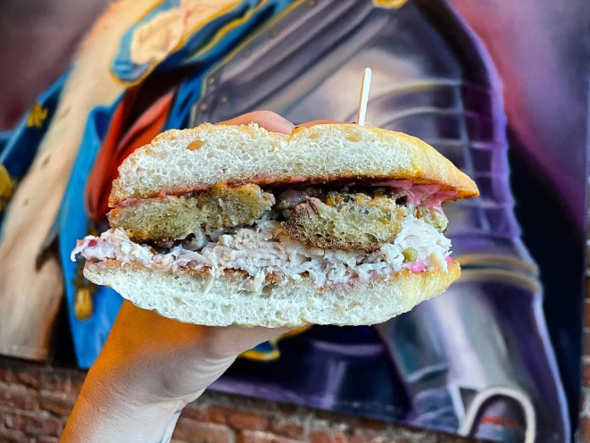 Turkey and stuffing sandwich