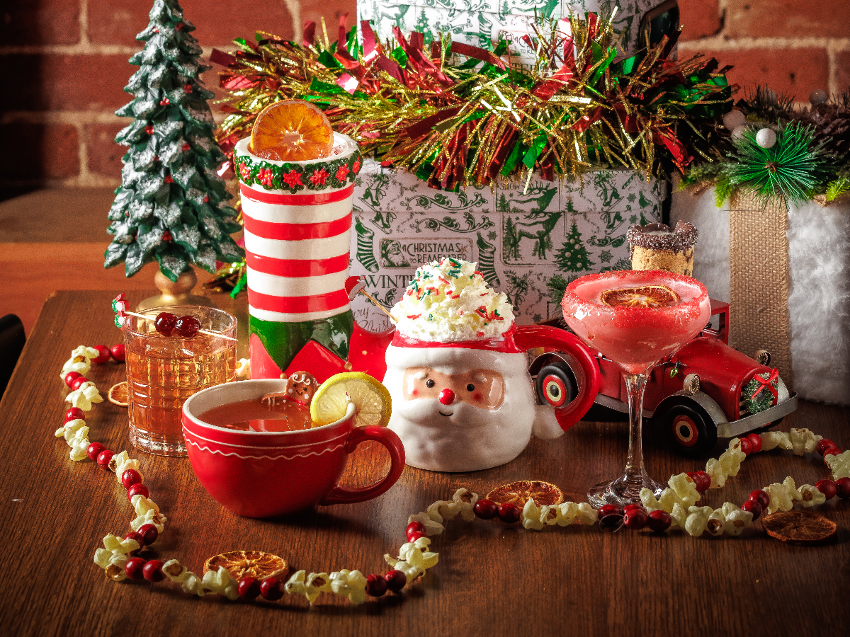 various holiday cocktails