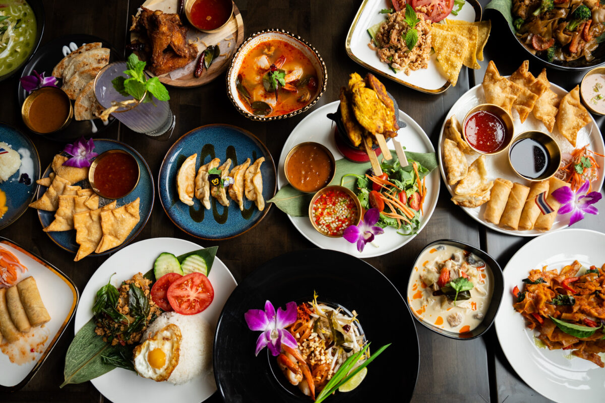 various Thai dishes