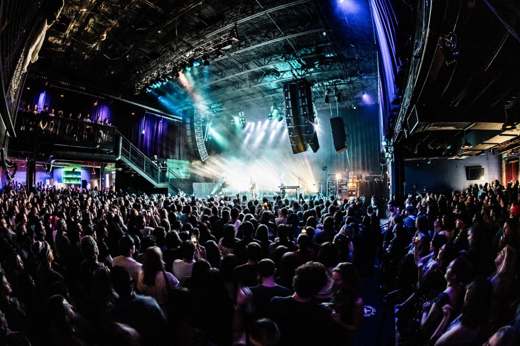 A view from the Summit Music Hall's pit during a concert.