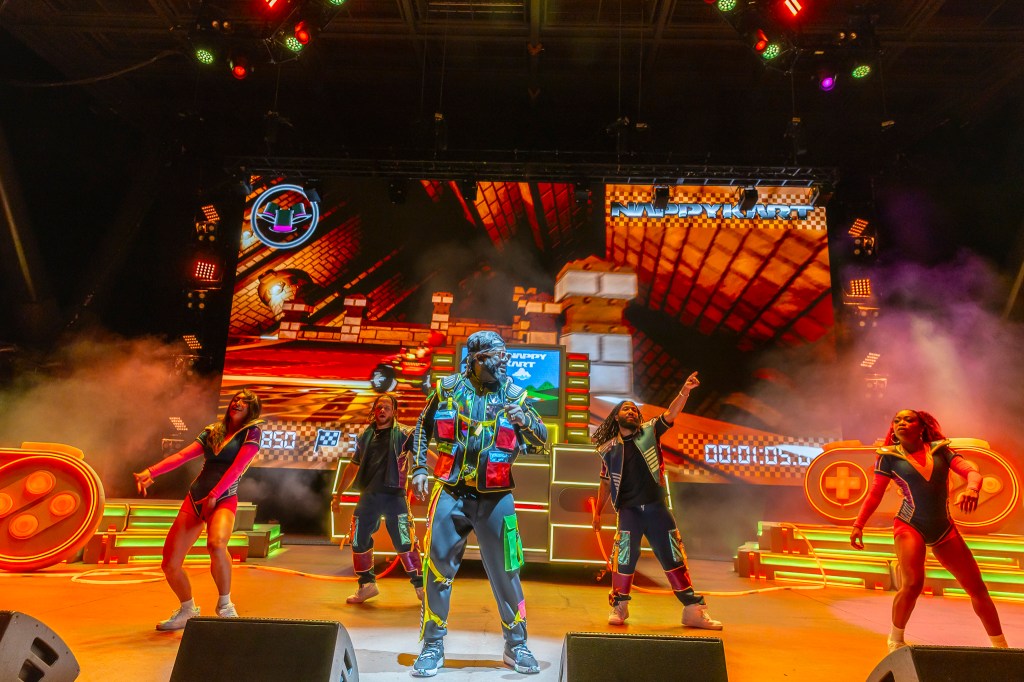 T-Pain performing on stage at Red Rocks on Wednesday, October 29.