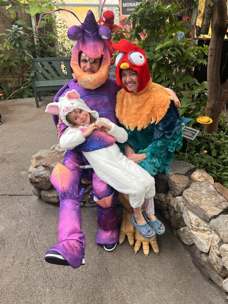 People in halloween costumes