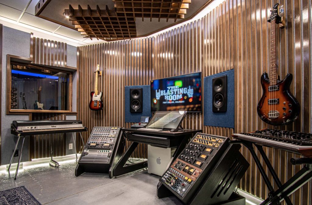 a studio mixing space