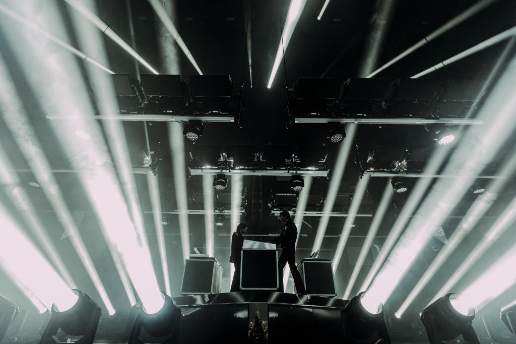 Justice performing live at Ball Arena in Denver, Colorado on Saturday, November 1, 2025.