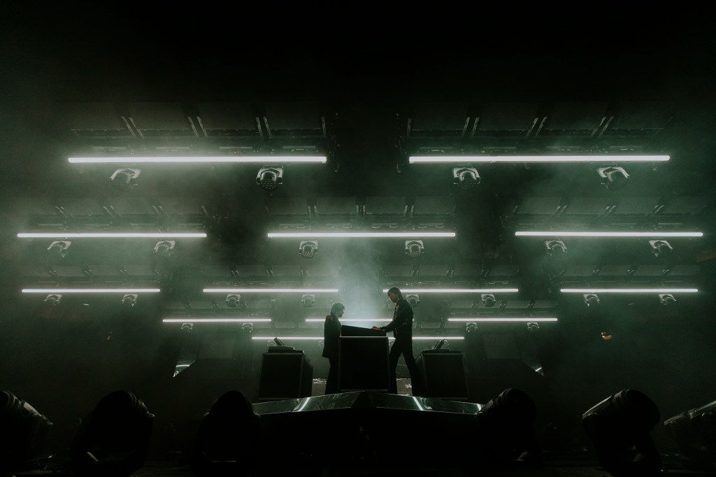 Justice performing live at Ball Arena in Denver, Colorado on Saturday, November 1, 2025.