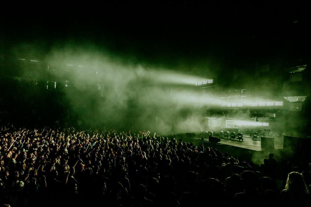 Justice performing live at Ball Arena in Denver, Colorado on Saturday, November 1, 2025.