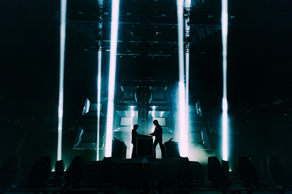 Justice performing live at Ball Arena in Denver, Colorado on Saturday, November 1, 2025.