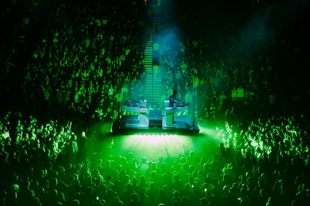 Kaytranada performing live at Ball Arena in Denver, Colorado on Saturday, November 1, 2025.