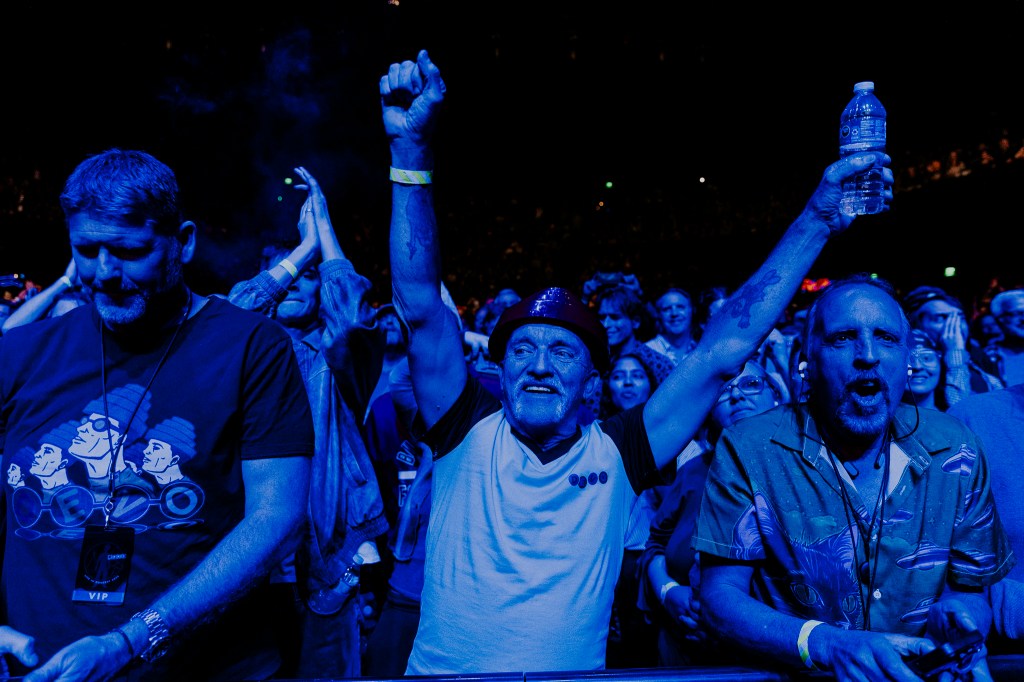 A crowd shot during DEVO at Mission Ballroom.