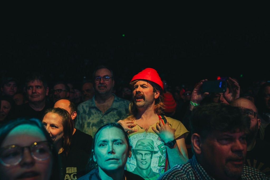 A crowd shot during DEVO at Mission Ballroom.