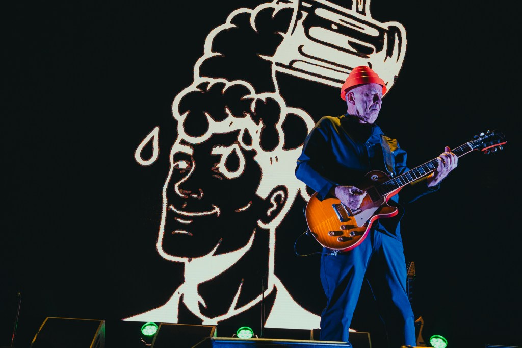 DEVO on stage at Mission Ballroom performing live on Thursday, November, 13.