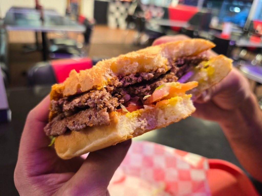 bites taken out of a burger