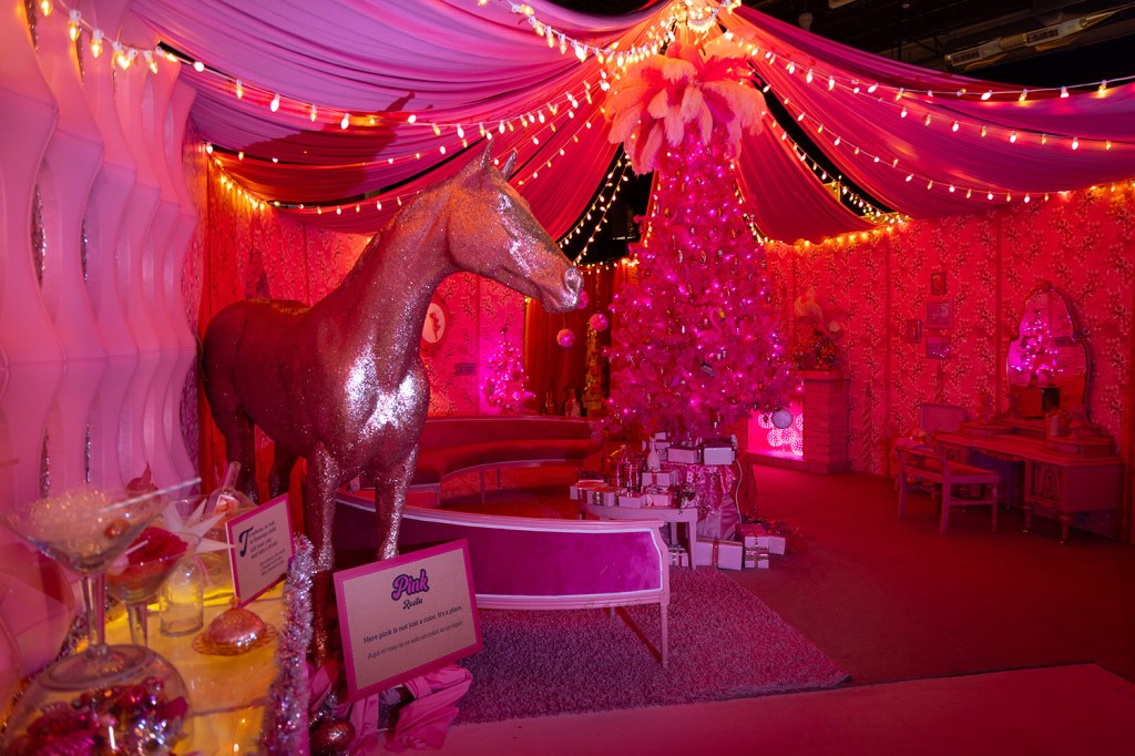 A pink unicorn room.