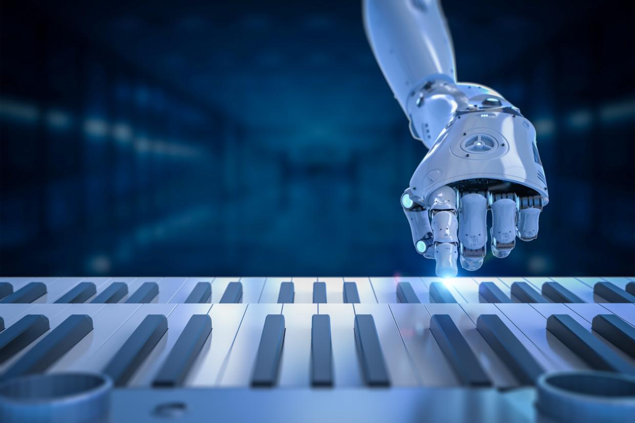 robot making music