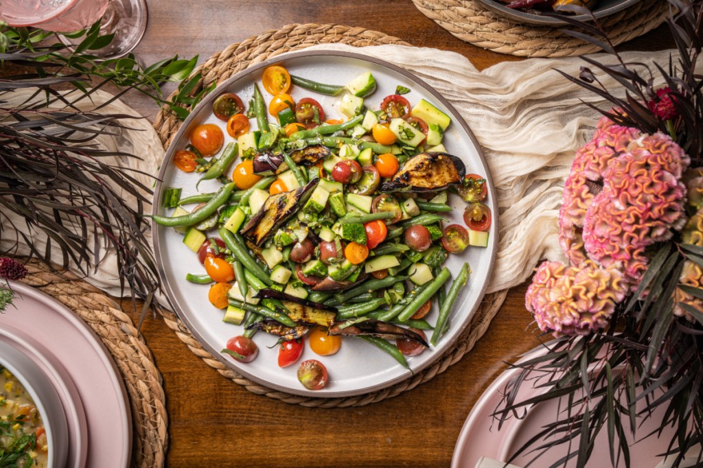plate of grilled veggies