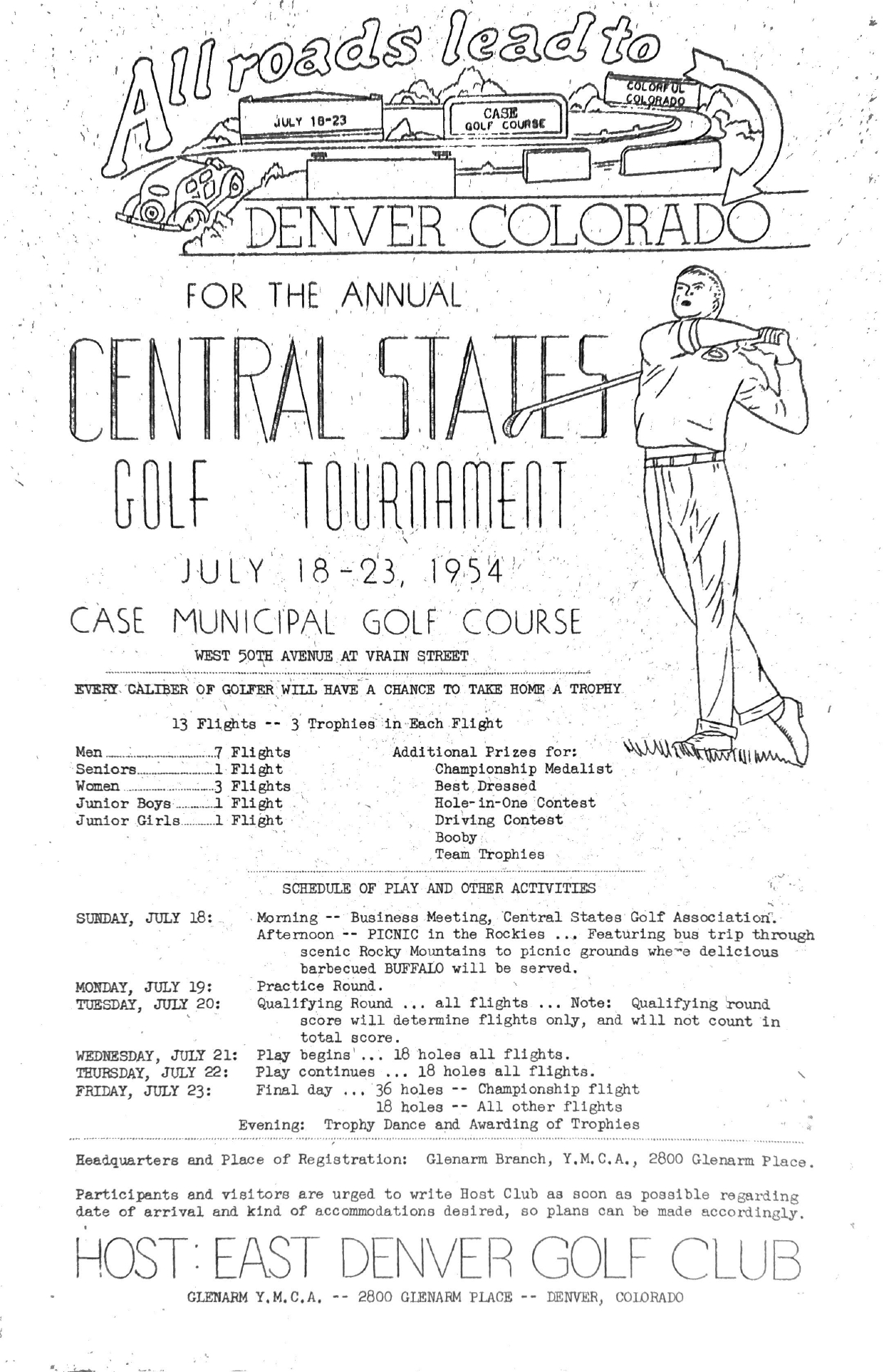 Denver East Golf Club historic tournament program