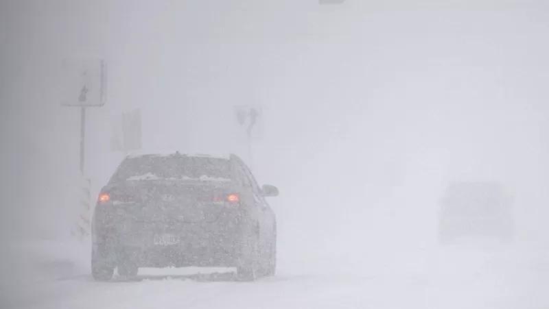 car driving in snow