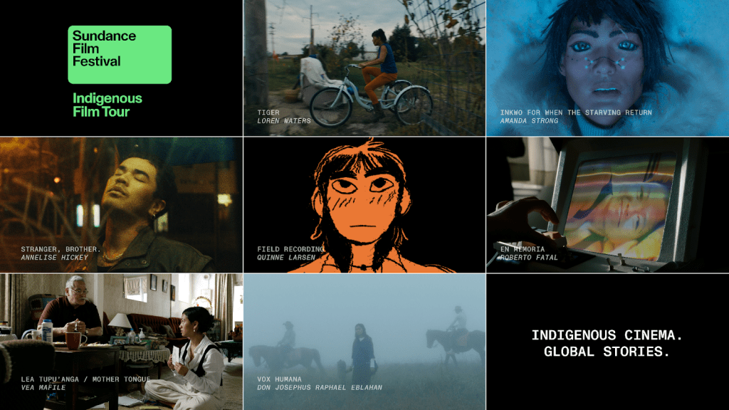 A grid of film stills