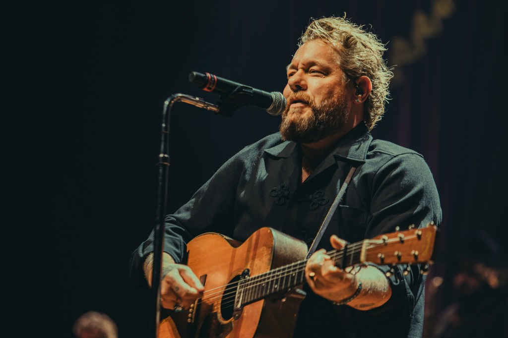 Nathaniel Rateliff & The Night Sweats on stage at the Mission Ballroom in Denver, Colorado.