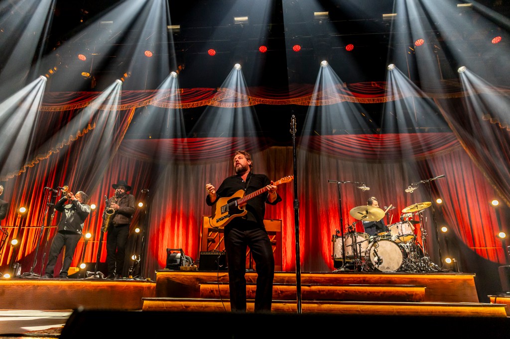 Nathaniel Rateliff & The Night Sweats on stage at the Mission Ballroom in Denver, Colorado.