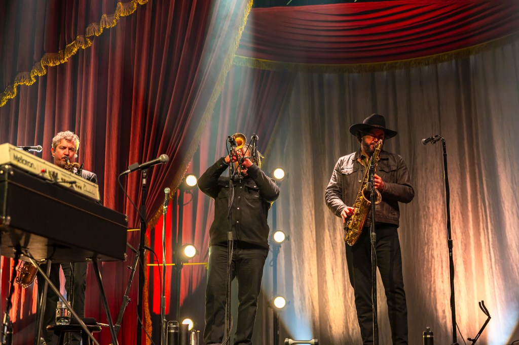 Nathaniel Rateliff & The Night Sweats on stage at the Mission Ballroom in Denver, Colorado.