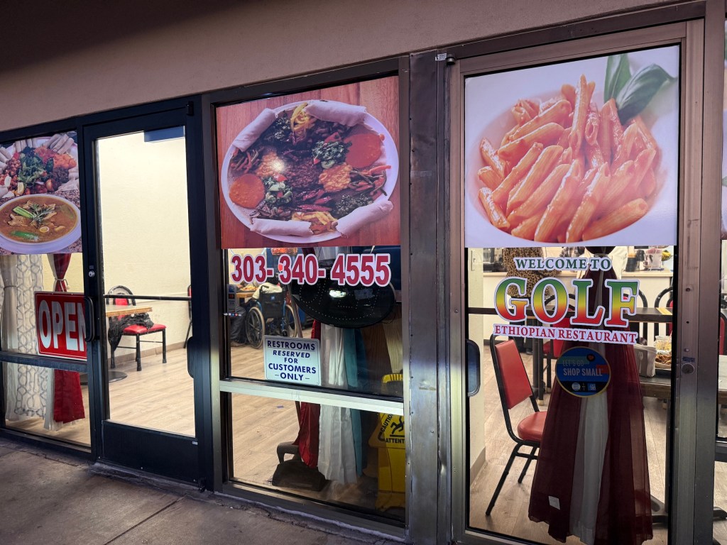 an Ethiopian restaurant storefront