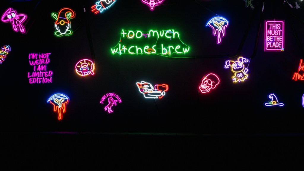 various neon signs