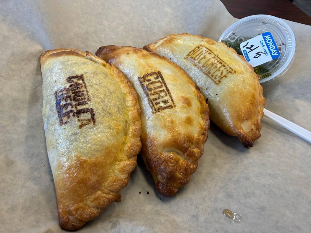 empanadas, branded with filling