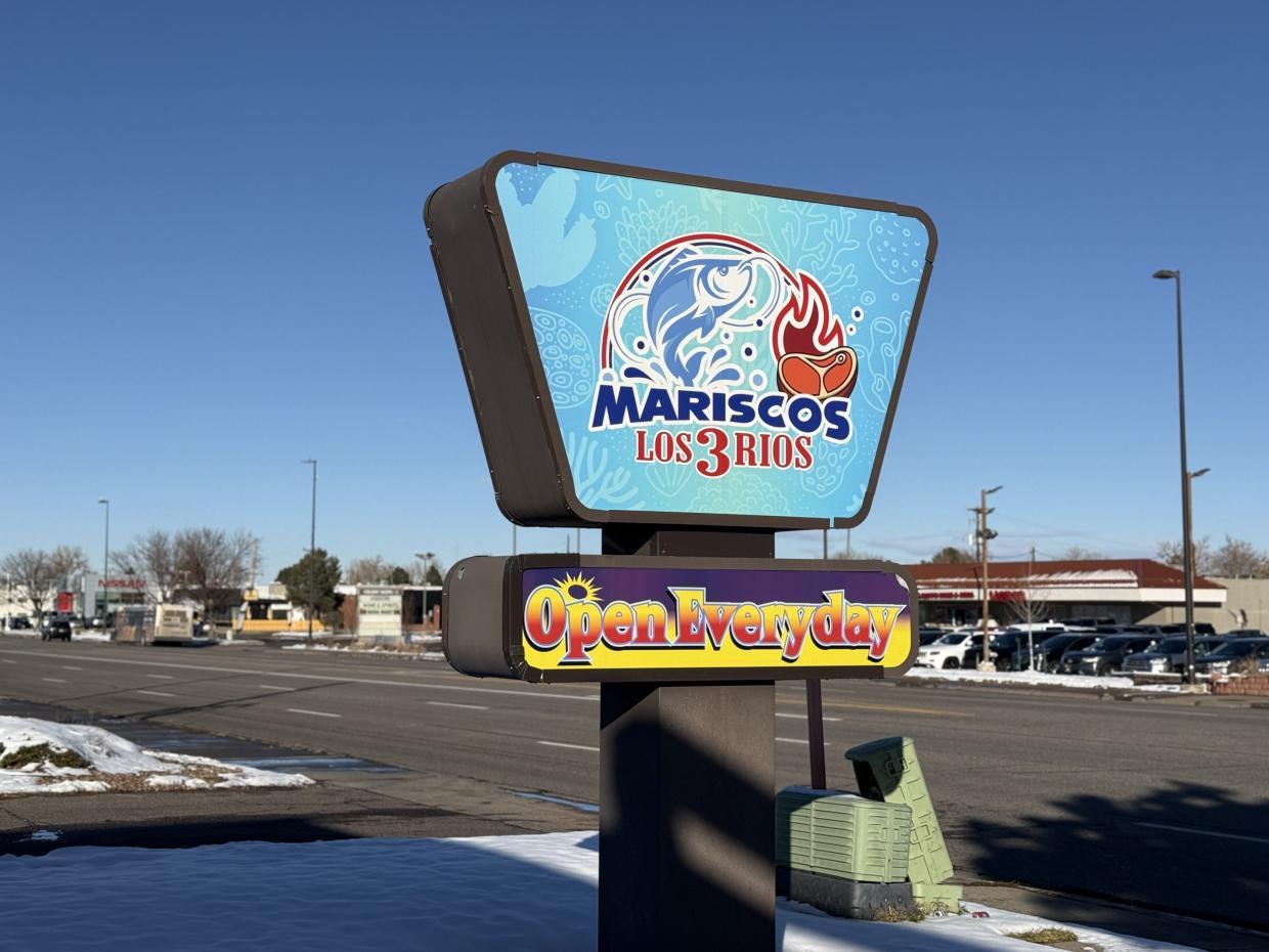 a restaurant sign