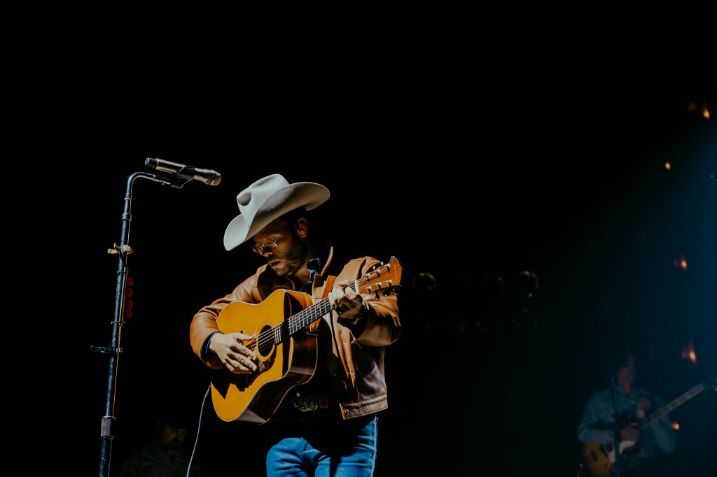 Charley Crockett performing live at the Mission Ballroom on January 9.