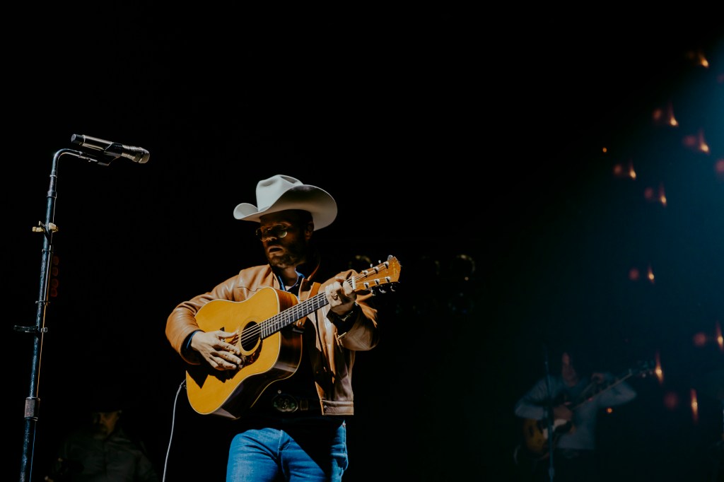 Charley Crockett performing live at the Mission Ballroom on January 9.