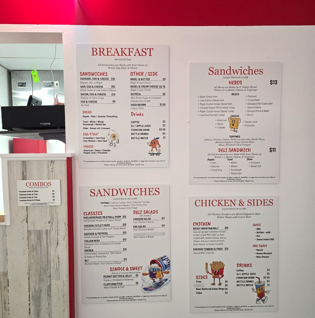 a menu