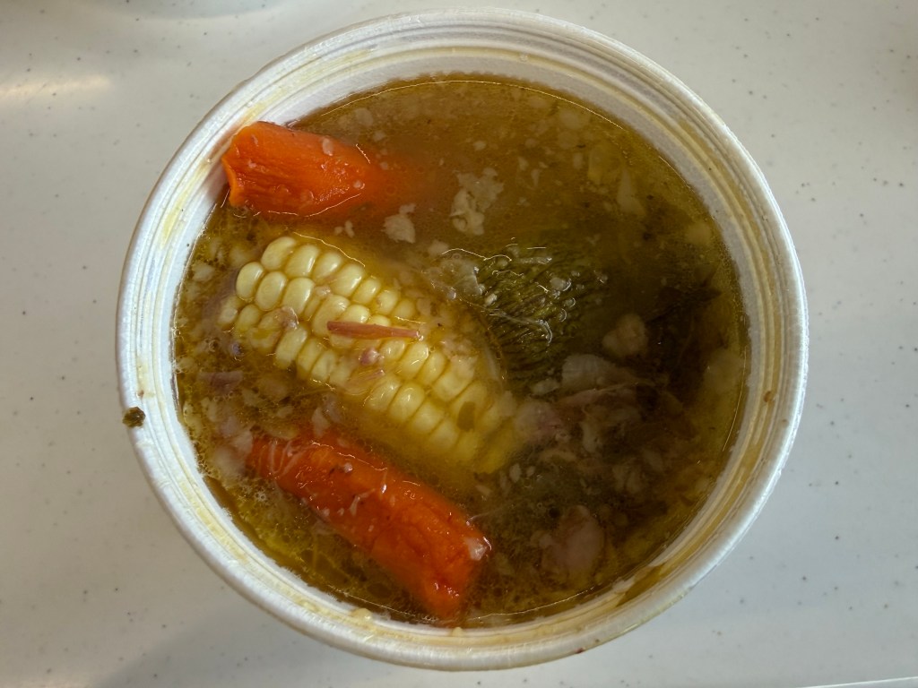 a container of stew