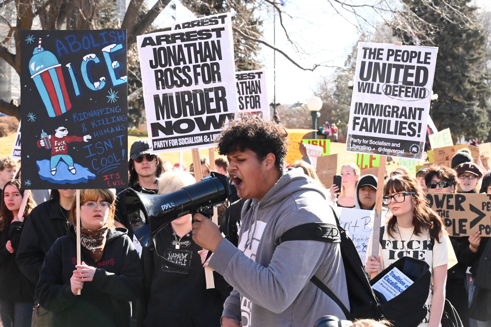 high school students protest ICE