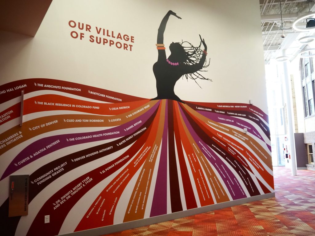 a colorful dancer mural