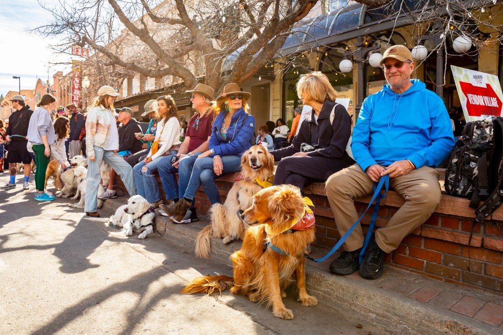 People gather in Downtown Golden, Colorado, for the annual Golden's in Golden.
