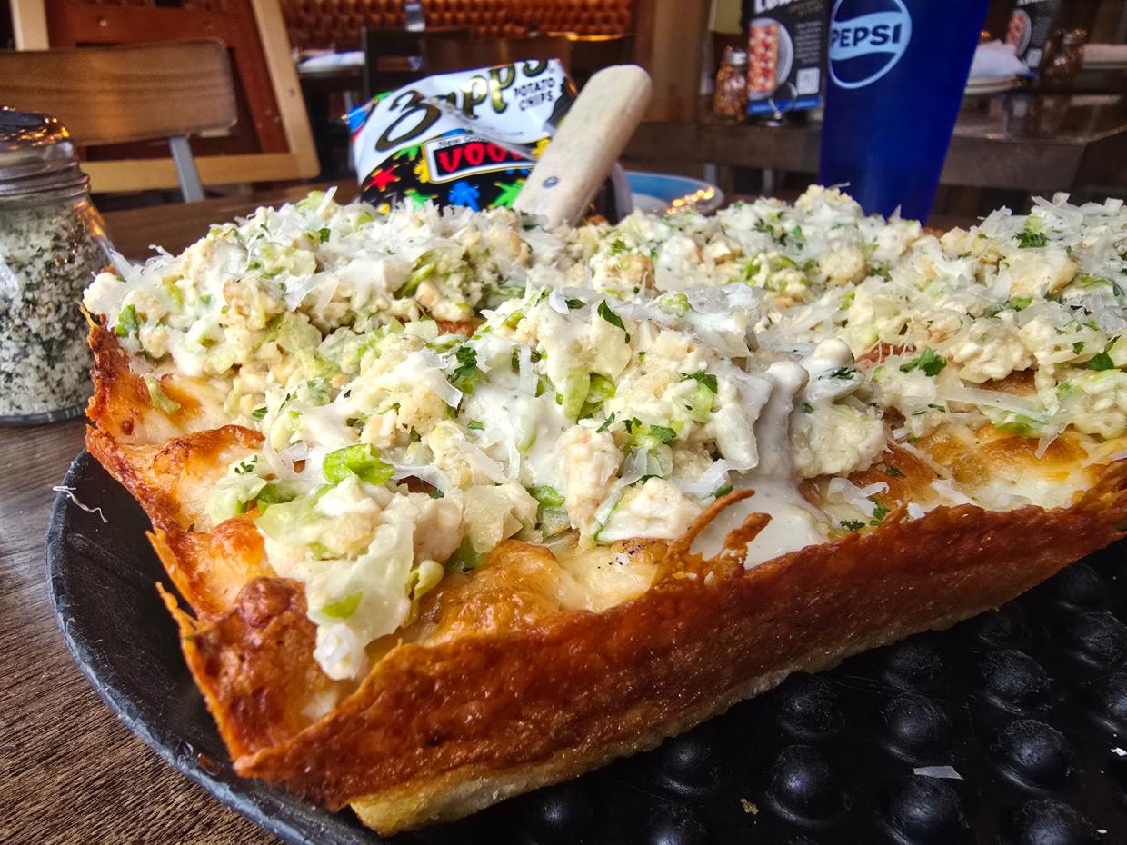 chicken Caesar pizza