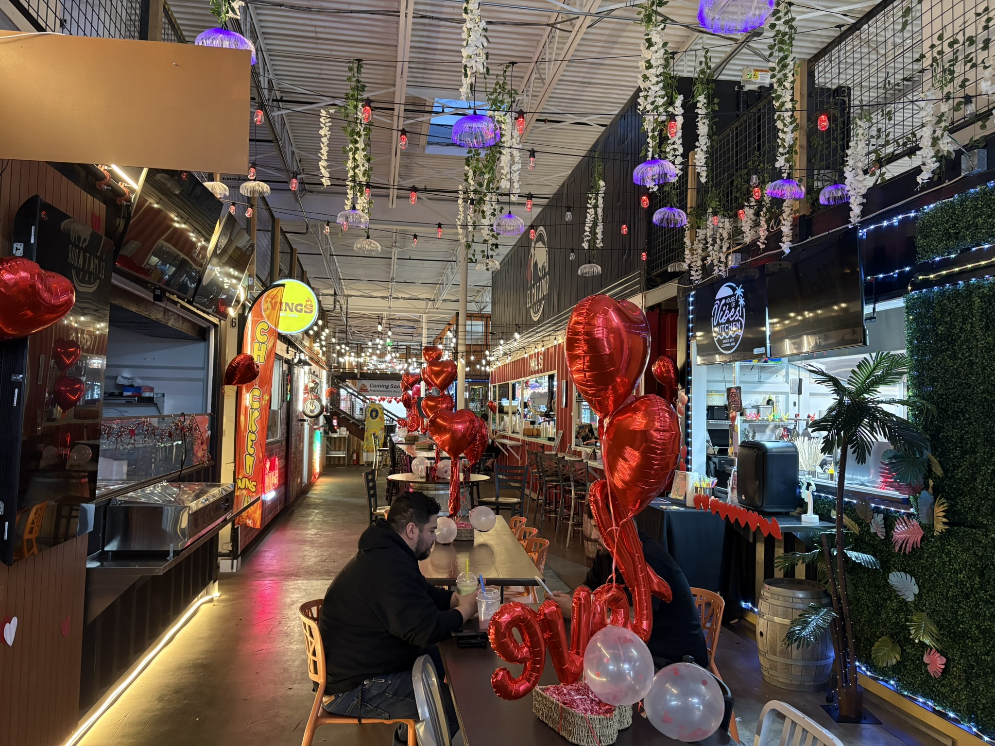 interior of a food hall