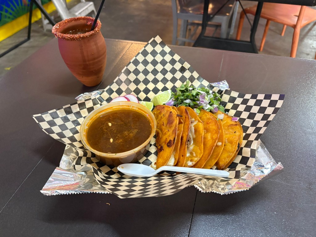 Quesabirria from the La Casita food stall.