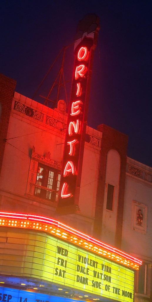 Oriental Theater neon sign