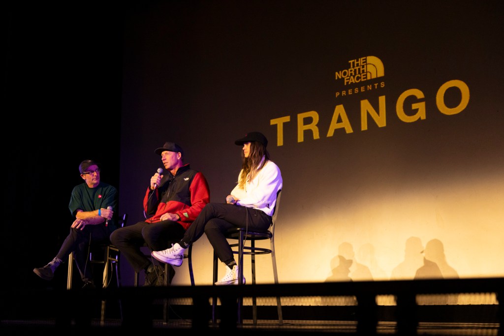 People sit on a panel