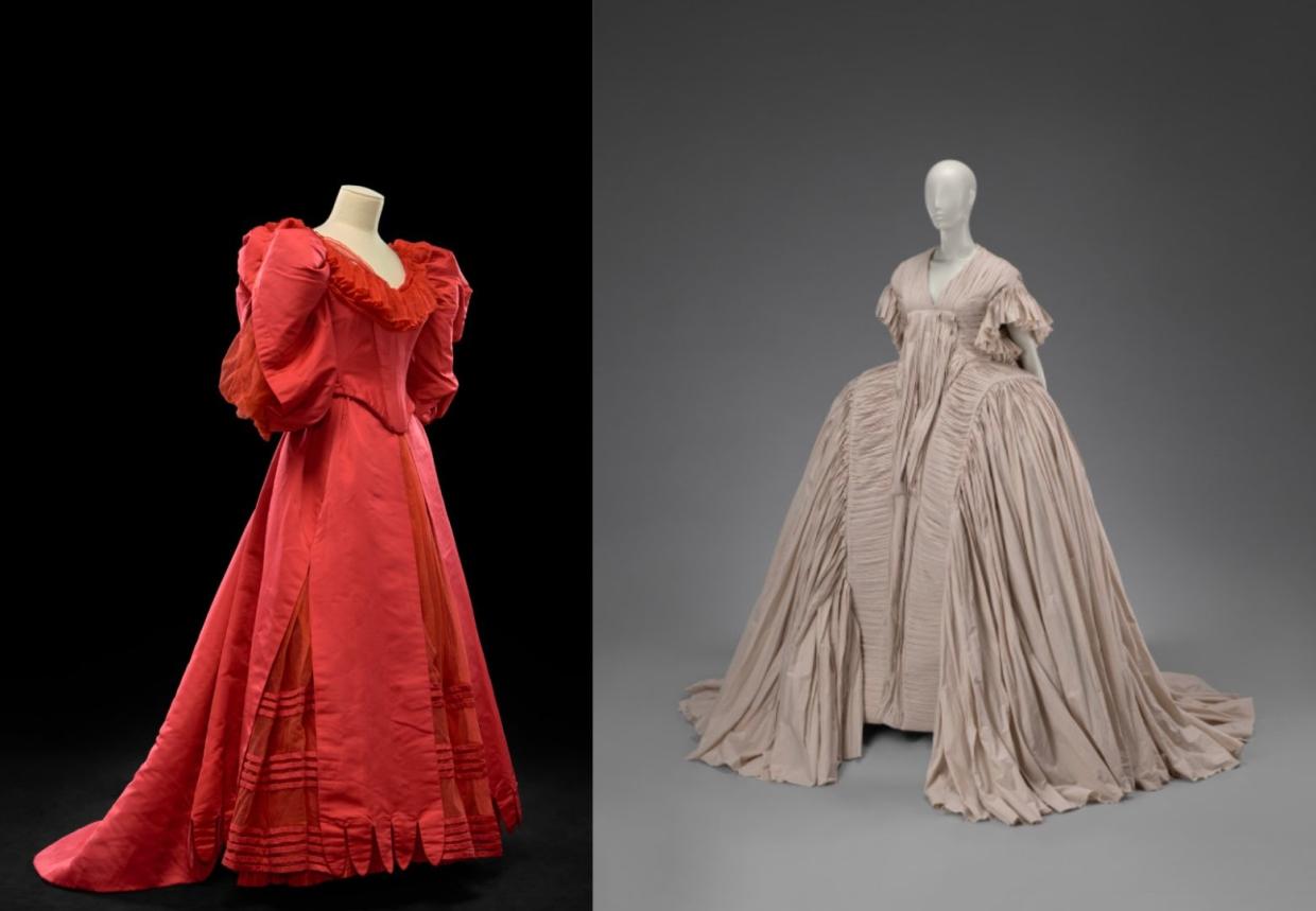 two ballgowns