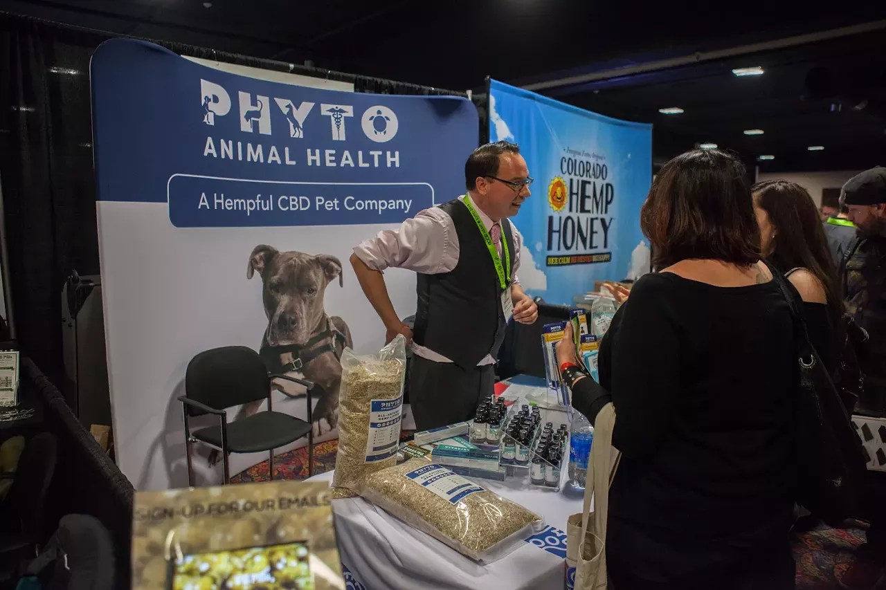 hemp vendor booth at trade show