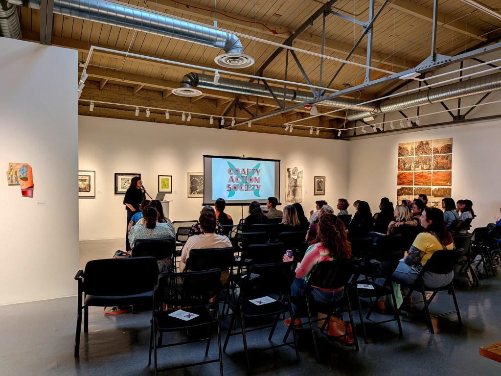 A Crafty Action Society meeting.