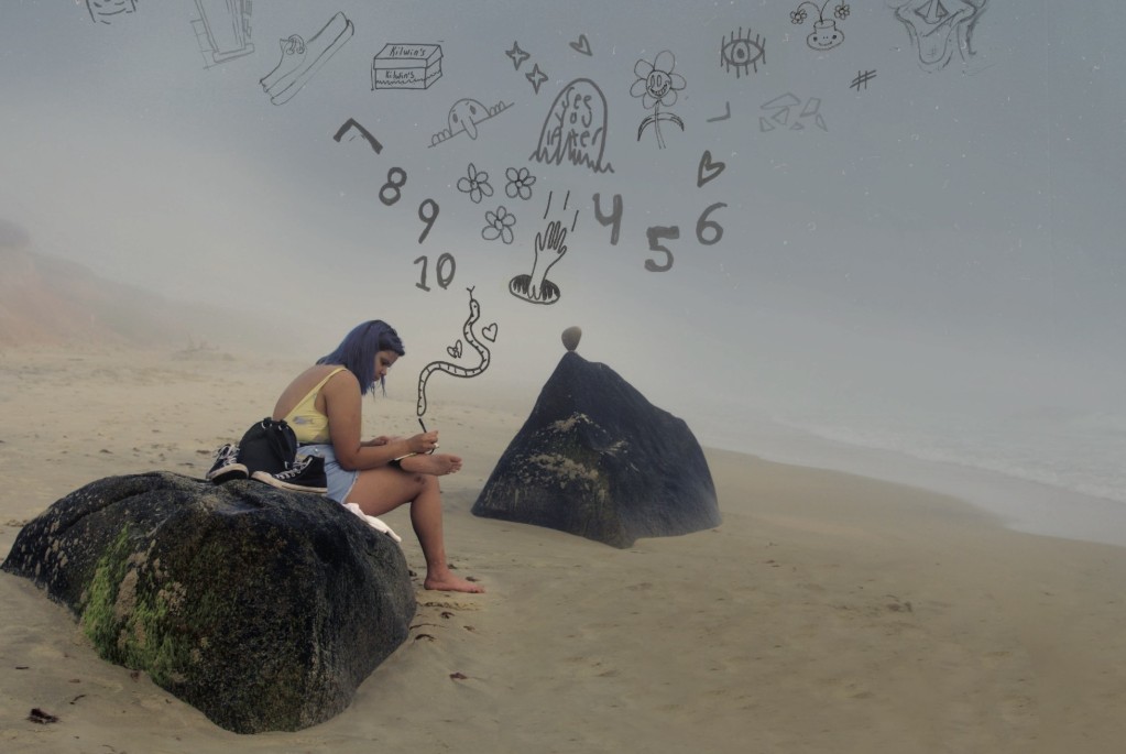 A still of a girl sitting on a rock from the documentary Death by Numbers