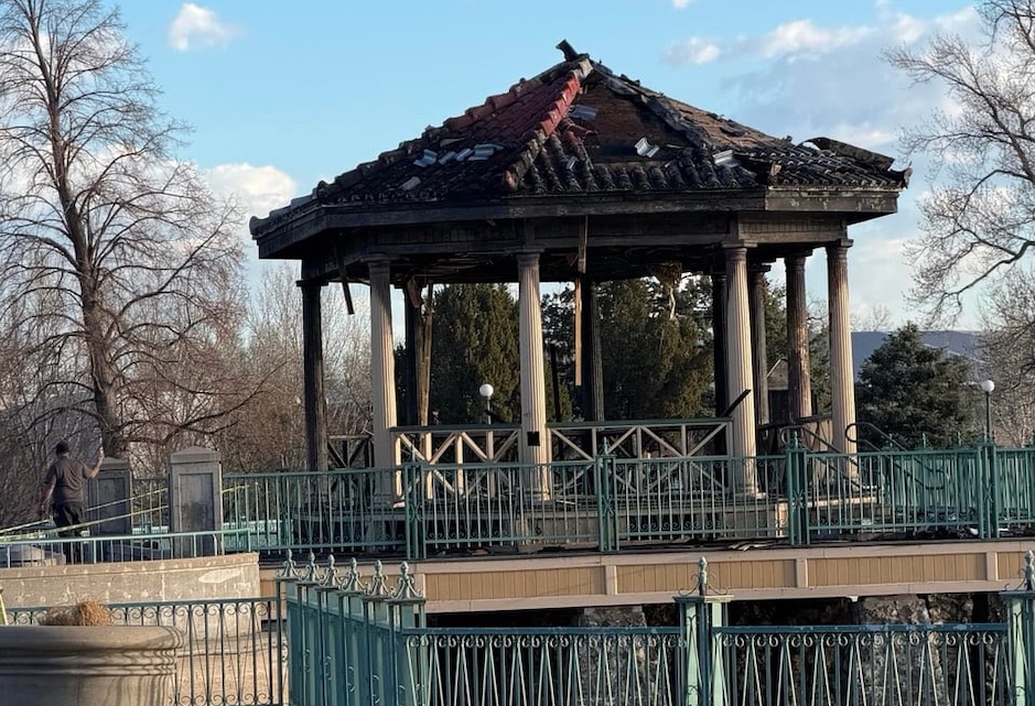 city park jazz bandstand burned after a fire
