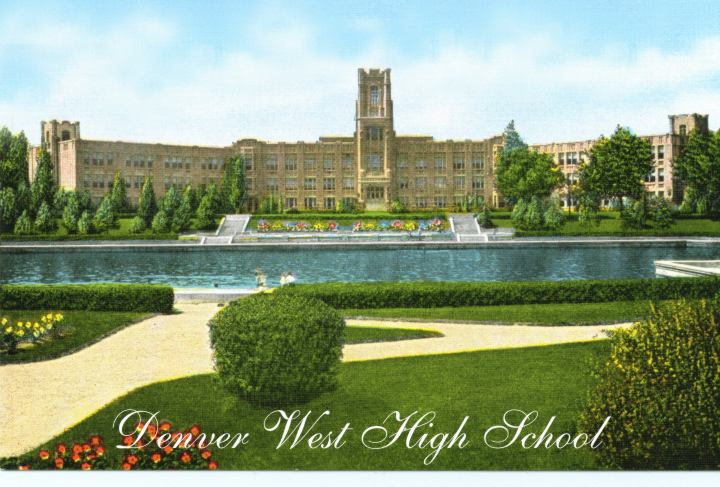 postcard of a high school