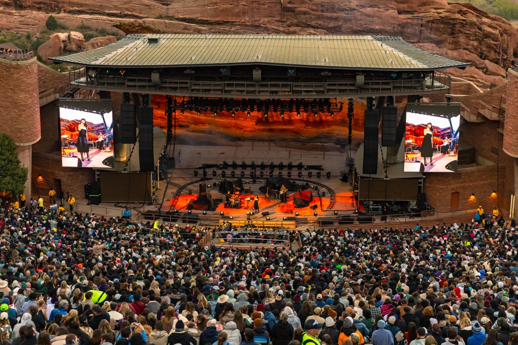 A photo of the crowd during Joy Crookes at Red Rocks.