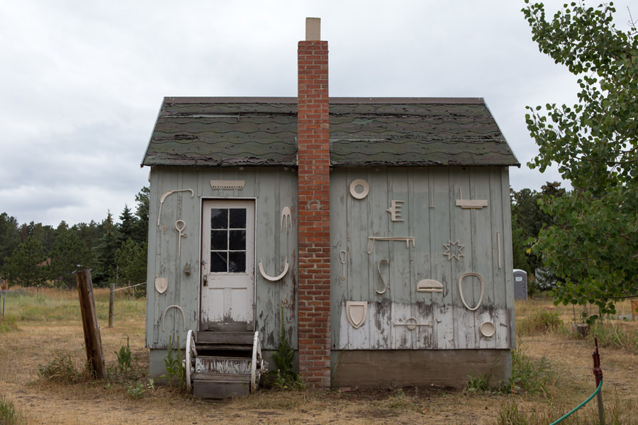 A house turned into an art installation.