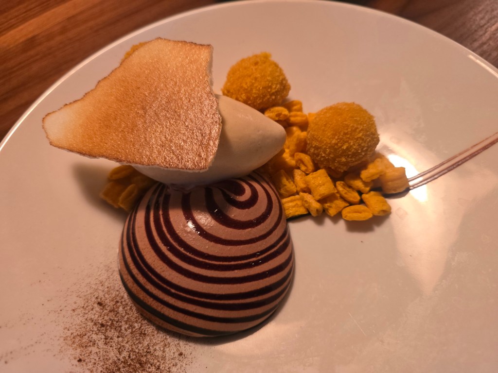 dessert with fried milk